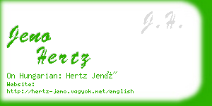 jeno hertz business card